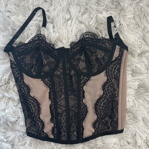 Black Lace Bustier Top Brand New
